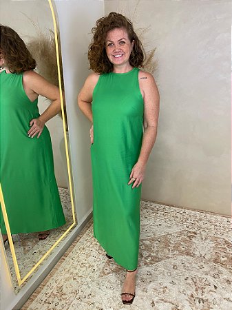 VESTIDO MIDI VERDE