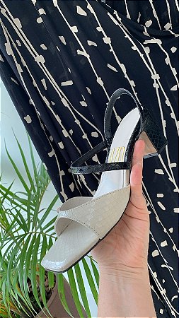 SANDÁLIA SALTO MÉDIO PITON DUO