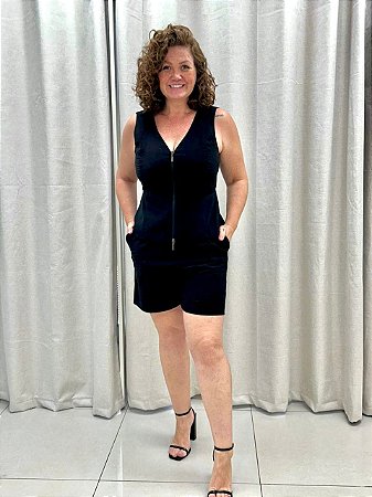 SHORTS PRETO ALFAIATARIA