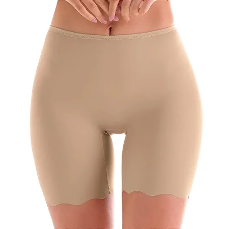 BERMUDA INVISÍVEL CORTE LASER BEGE