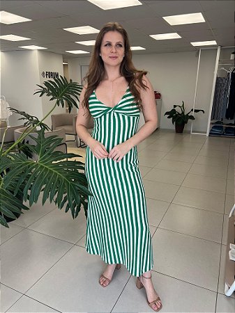 VESTIDO MIDI LISTRADO
