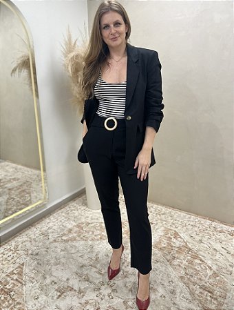 BLAZER LINHO MANGA DRAPEADA