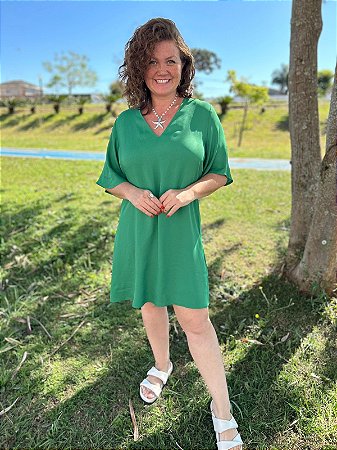 VESTIDO CURTO COM MANGAS