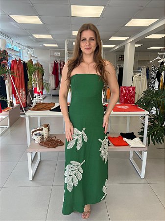 VESTIDO LINHO BORDADO CANTÃO
