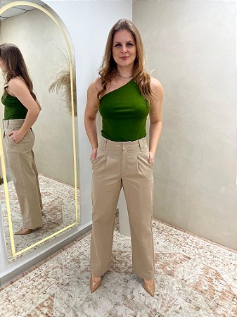 BLUSA CANELADA OMBRO ÚNICO