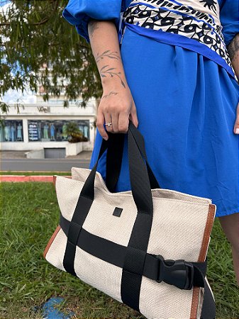 MAXI BOLSA LONA COM CADARÇOS