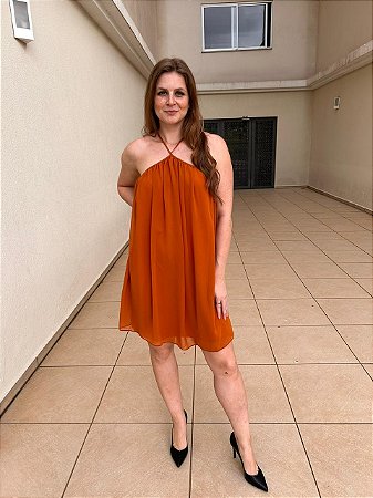 VESTIDO CURTO COM AMARAÇÃO