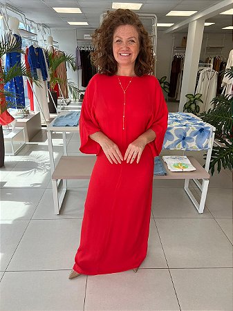 VESTIDO RETO MANGA AMPLA