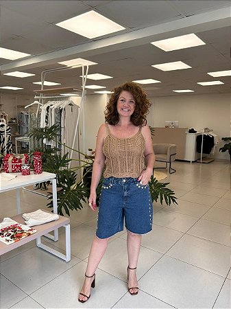 REGATA TRICOT DOURADO