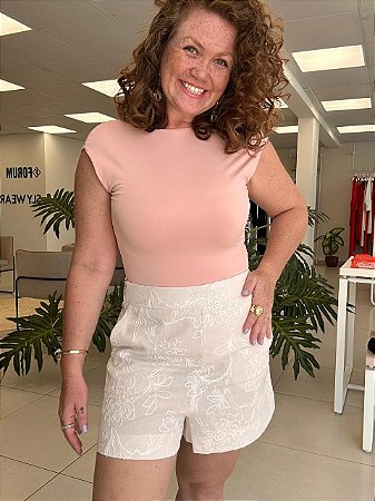 SHORTS LINHO BORDADO