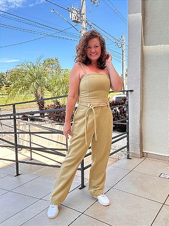 CALÇA EM LINHO ALFAIATARIA CLOCHARD