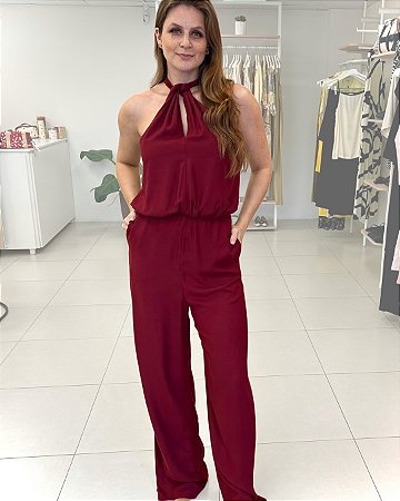 MACACÃO PANTALONA DECOTE HALTER