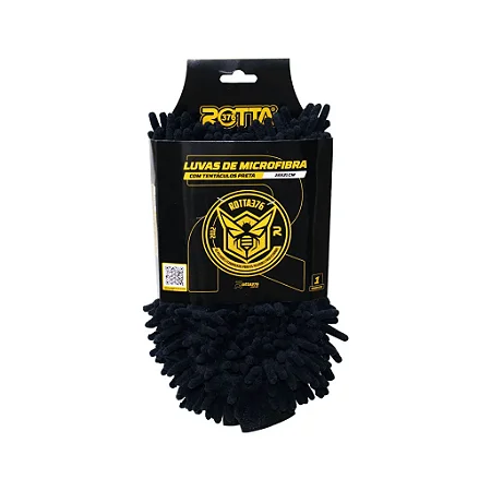 LUVAS DE MICROFIBRA COM TENCAULOS PRETA 28X21 123G-ROTTA