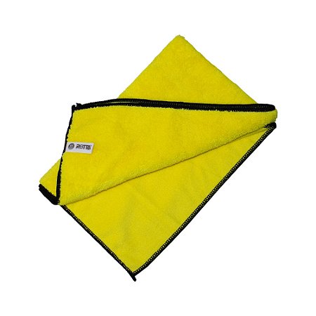 MICROFIBRA AMARELA COM BORDAS PRETAS 60X40 CM 78G 325GSM ROTTA