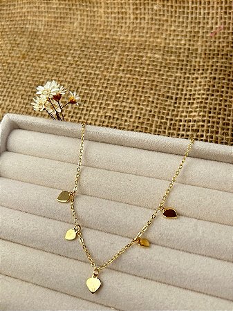 PULSEIRA CORAÇÃO BANHADA A OURO