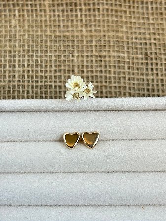 BRINCO CORAÇÃO BANHADO A OURO