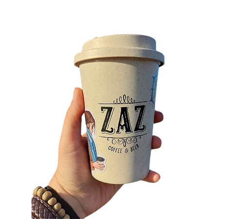 Copo sustentável com tampa Flip Top