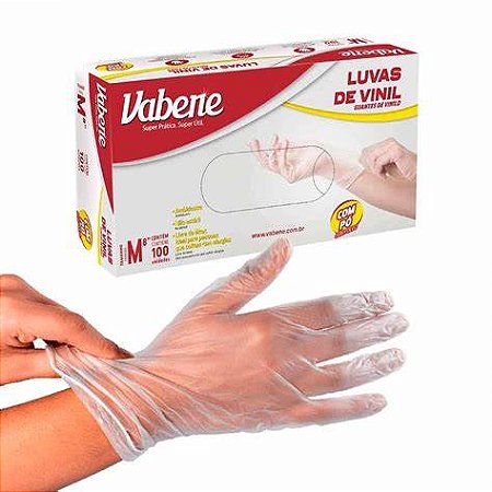 LUVAS DE VINIL VABENE 100 UNIDADES