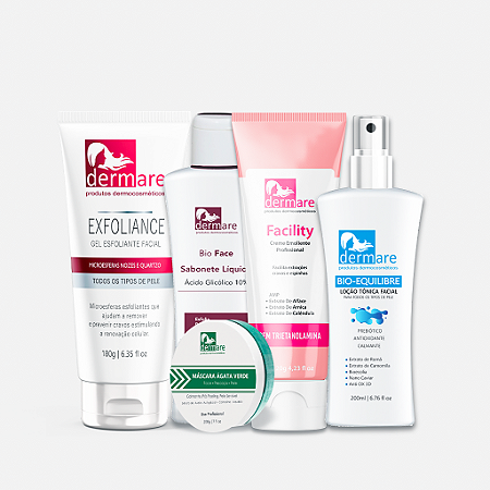 KIT DE LIMPEZA DERMARE (5 PRODUTOS)