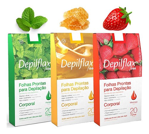 FOLHAS DEPILATORIAS CORPORAIS DEPILFLAX