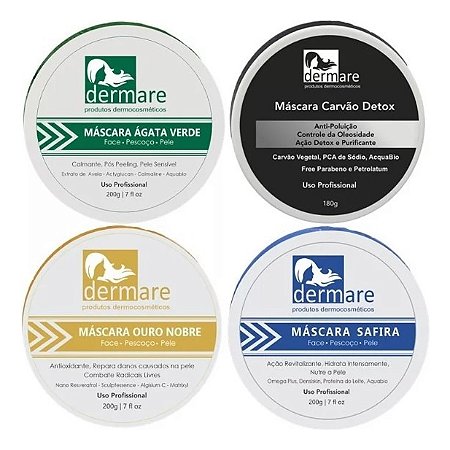 MASCARAS FACIAIS DERMARE 200g