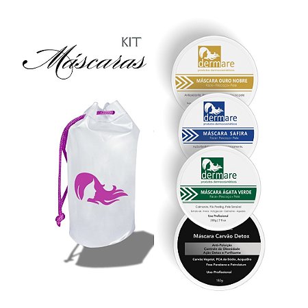 KIT MASCARAS DERMARE 4itens