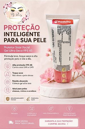 PROTETOR SOLAR GEL PHARMAVIE FPS45 60g