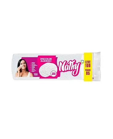 ALGODÃO EM DISCO NATY 100un