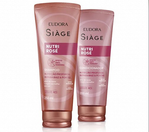 COMBO EUDORA SIAGE NUTRI ROSE SHAMPOO + CONDICIONADOR
