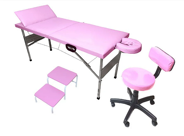 KIT MACA PORTATIL RECLINAVEL + MOCHO + ESCADA DE 2 DEGRAUS