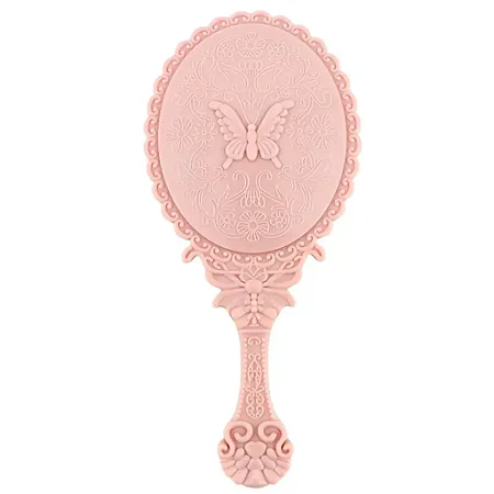ESPELHO DE MÃO BORBOLETA ROSA