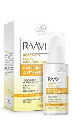 HIDRATANTE FACIAL COM PROTEÇÃO FPS 30 MULTIFUNCIONAL RAAVI 40G
