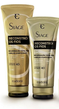 COMBO EUDORA SIAGE RECONSTROI OS FIOS SHAMPOO + CONDICIONADOR