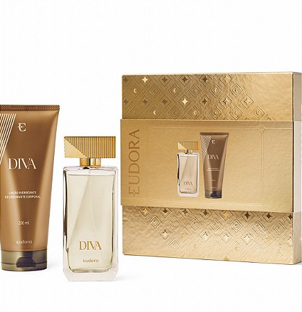 KIT EUDORA DIVA COLÔNIA 100ml + CREME HIDRATANTE 200g