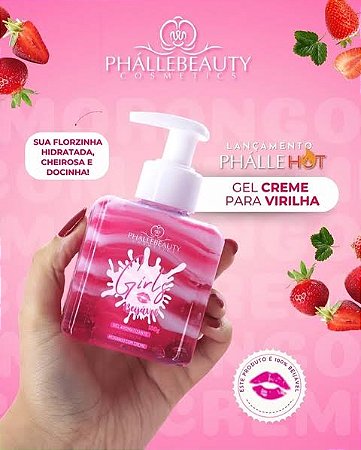 GEL HIDRATANTE MORANGO COM CREME GIRLS PHALLE BEAUTY 180g
