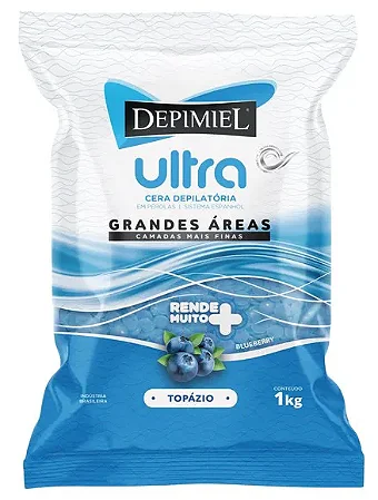 CERA EM PÉROLAS ULTRA TOPÁZIO (BLUEBERRY) SISTEMA ESPANHOL 1KG - DEPIMIEL