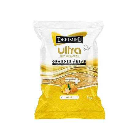 Cera Depilatória Em Pérolas Gold (Mel e Carambola) - Sistema Espanhol - 1kg - Depimiel