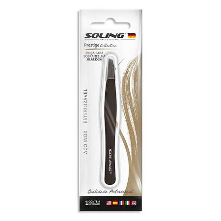 PINÇA PARA SOBRANCELHAS SOLING BLACK 24