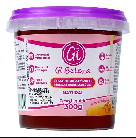 CERA NATURAL HIDROSSOLÚVEL GI BELEZA 300g