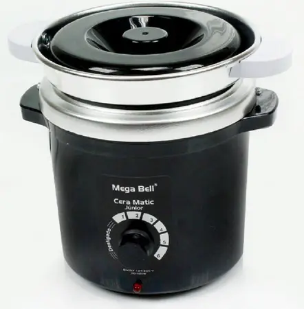 TERMOCERA AQUECEDOR DE CERA JÚNIOR 400G - PRETO- COM REFIL - MEGA BELL