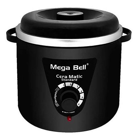 TERMOCERA AQUECEDOR DE CERA STANDARD 700G (COM REFIL) - PRETO- MEGA BELL
