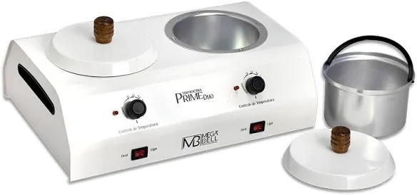 Mega Bell Termocera BRANCO Aquecedor De Cera Prime Duo 1kg