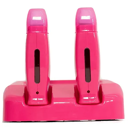 KIT BASE DUPLA + 2 APARELHOS DE CERA MATIC ROLL ON - MEGA BELL PINK