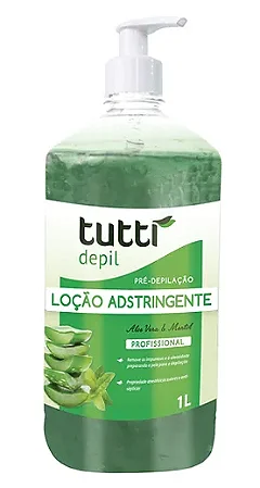 LOÇÃO ADSTRINGENTE - ALOE VERA E HORTELÃ (1L) - TUTTI DEPIL