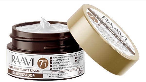 GEL HIDRATANTE FACIAL UNIFORMIZADOR RAAVI 100g