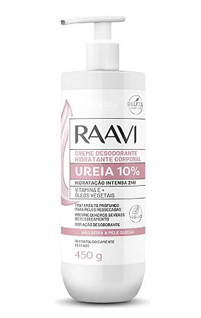 CREME DESODORANTE HIDRATANTE CORPORAL UREIA 10% RAAVI 450g