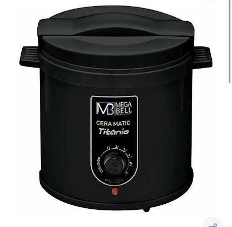 TERMOCERA AQUECEDOR DE CERA TITÂNIO 1000G - MEGA BELL