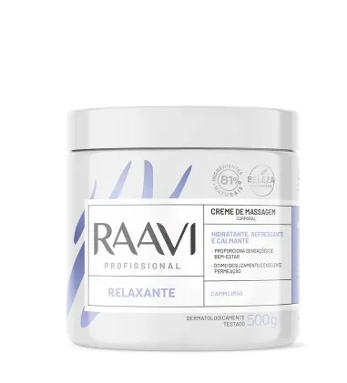 CREME DE MASSAGEM CORPORAL RELAXANTE (500G) - RAAVI