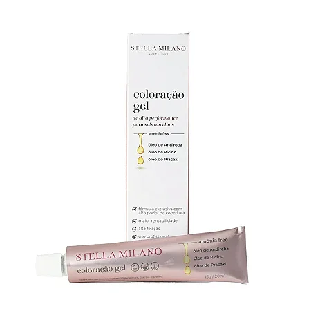 COLORAÇÃO EM GEL PRETO STELLA MILANO 15g