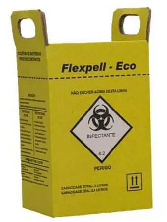 CAIXA COLETOR MATERIAIS PERFUROCORTANTES 3L